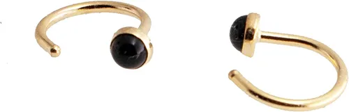 Vista 44 de Half Huggie Gold Hoop Earrings for Girls Women Tiny Cartilage Birthstone Stud Piercing Earring Hypoallergenic Earring Screw Back Dainty Hug Hoops