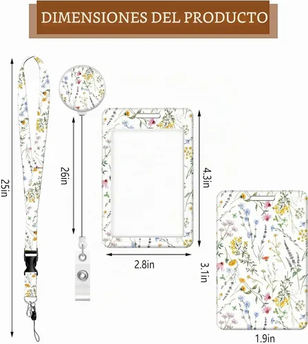 Vista 2 de BLOCIT Soporte para tarjetas de identificación con cordón, portatarjetas de identificación a la moda con cordones retráctiles, clip de metal
