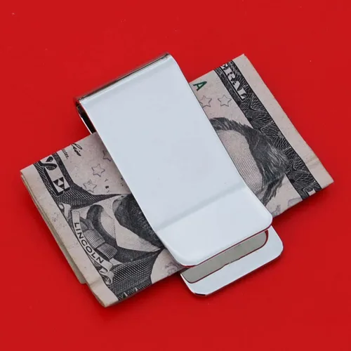 Vista 4 de US 2009 D.C. & U.S. Territories Guam Quarter BU Uncirculated Coin Solid Brass Silver Tone Money Clip New - High Quality
