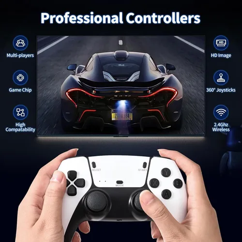 Vista 7 de Wireless Retro Game Stick with 20000+ Classic Games, 23 Emulators, 4K HDMI Output, Dual 2.4G Controllers, 64GB/128GB Storage, Plug and Play Retro
