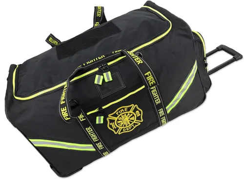 Vista 5 de Lightning X Premium - Bolsa de equipo de bomberos rodante con ruedas, mango retráctil, totalmente moldeada, 3 colores Negro