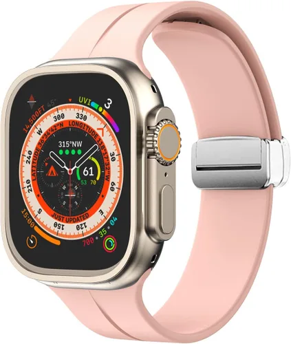 Vista 20 de Banda magnética compatible con Apple Watch de 38mm 40mm 41mm 42mm 44mm 45mm 46mm 49mm, mujeres y hombres, correa deportiva de silicona compatible