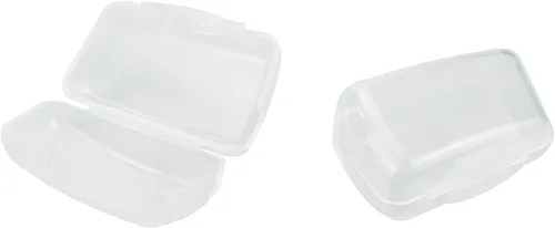 Vista 2 de 50 tapas para cepillos de dientes, funda protectora de cabeza de cepillo de dientes para viajes u hogar, color blanco transparente These 50