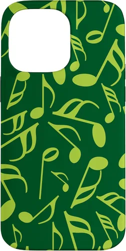 Vista 20 de Funda para iPhone 11 Pro Max con notas musicales verdes