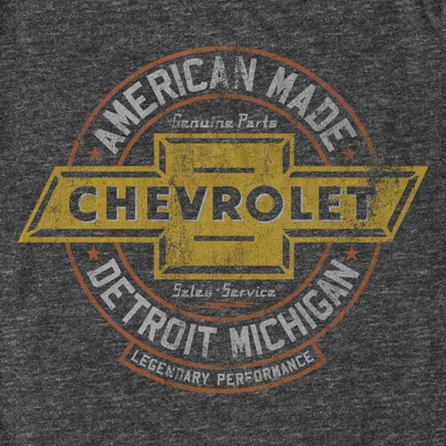 Vista 2 de Fifth Sun Camiseta con logotipo de Chevrolet envejecida para hombre