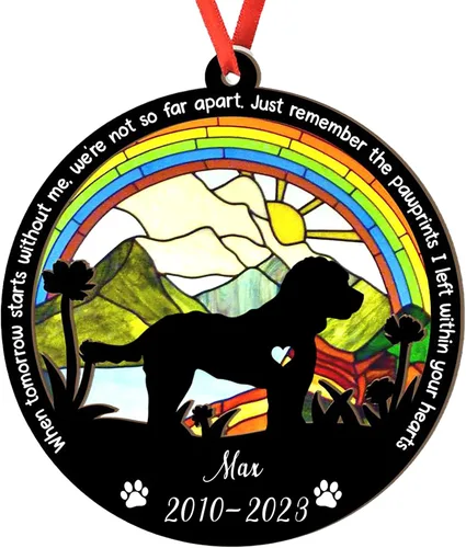 Vista 69 de Adorno personalizado para atrapasoles de sabueso afgano, adorno de Navidad de sabueso afgano, regalo para perro amante, sabueso afgano conmemorativo