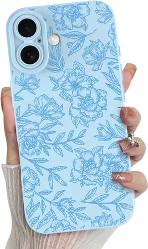 Vista 9 de MZELQ - Carcasa para iPhone 13 Pro Max, diseño de flores, color negro