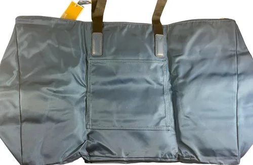 Vista 3 de Michael Kors Bolsa de viaje de nailon plegable Jet Set, Azul Patchwork, L