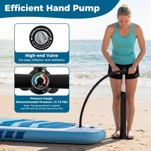Vista 7 de Goplus Inflatable Stand Up Paddle Board w/SUP Paddleboard Accessories