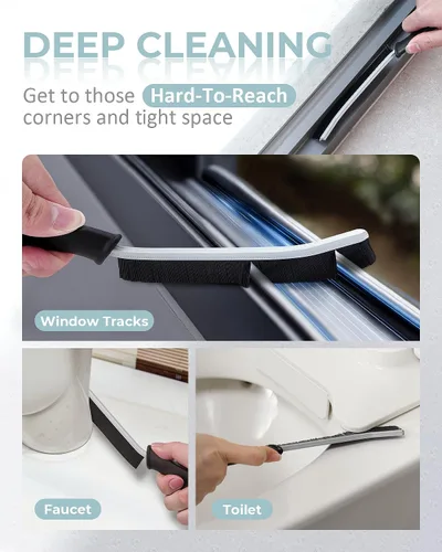 Vista 2 de SXhyf Cepillo de limpieza para grietas - Cepillo de limpieza de lechada, suministros de limpieza para el hogar, herramientas de limpieza de huecos