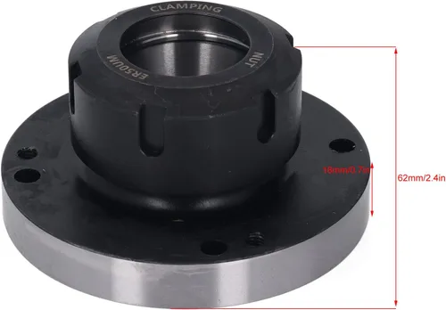 Vista 8 de Portabrocas ER50, 4.921 in de diámetro 7 agujeros 0.005 soporte de torno alto, resistencia Oxidati y alta dureza, fácil instalación y extracción