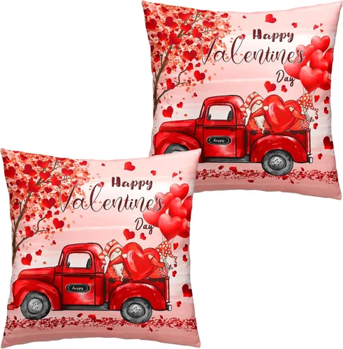 Vista 45 de Juego de 2 fundas de almohada patrióticas para exteriores, diseño de estrellas azules del 4 de julio, 16 x 16 pulgadas, fundas de almohada