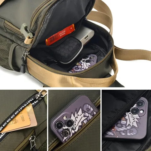Vista 6 de KPYWZER Mochila de cuero para hombre