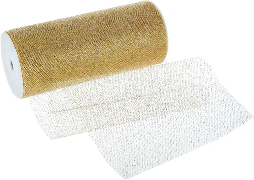 Vista 4 de Offray Sparkle - Cinta de tul para manualidades, 18 pulgadas por 10 yardas, narciso