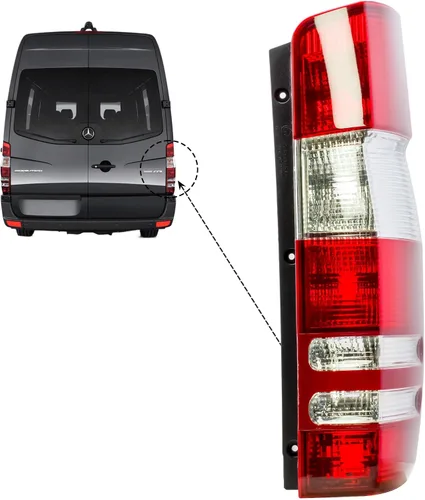 Vista 4 de Luz trasera del lado izquierdo del conductor sin circuito compatible con Dodge Freightliner Mercedes Sprinter 2007-2018
