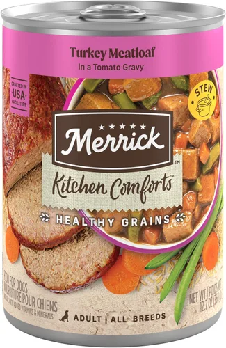 Vista 16 de Merrick - Kitchen Comforts - Comida húmeda para perros: salsa, trozos de carne de res, guisado de carne con arroz y arroz integral, con granos, (12)