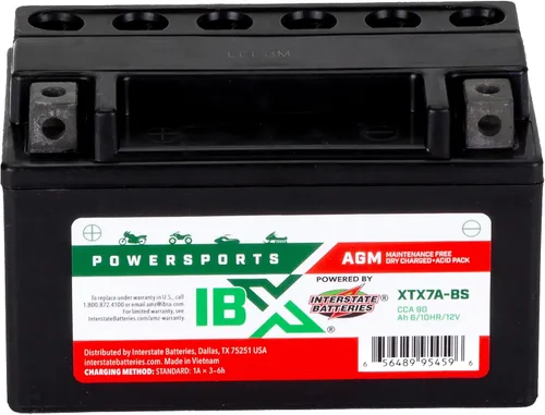 Vista 14 de Baterías interestatales IBX YTZ5S-BS Powersports batería 12V 3.5Ah 50CCA AGM (XTZ5S-BS)