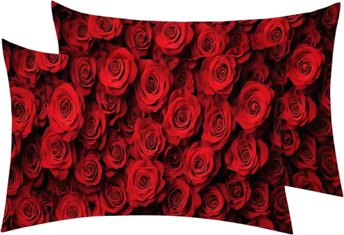 Vista 10 de Juego de 2 fundas de almohada retro de los años 70 de tamaño estándar, fundas de almohada de microfibra suave y transpirable con cierre de sobre