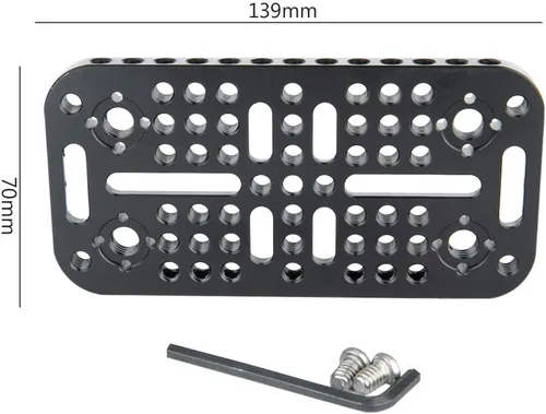Vista 4 de NICEYRIG Placa de montaje de queso para cámara, placa superior universal aplicable para URSA Mini 4K, estabilizador de cardán, sistema de aparejo