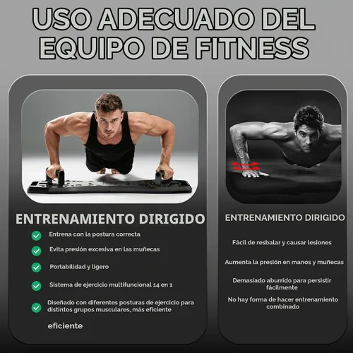 Vista 6 de Upgraded Push Up Board,36 in 1 Home Gym Equipment with Ab Roller Wheel & Resistance Bands, Portable Foldable Workout Board for Full Body Strength