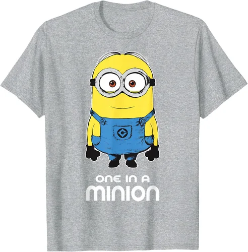 Vista 53 de Despicable Me Camiseta estampada Minions Bob One in A Minion Negro
