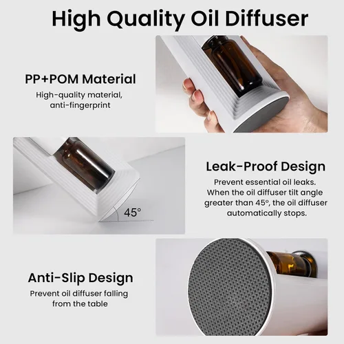Vista 5 de LAMA Difusor de aceite esencial sin agua, mini máquina de aire portátil con aroma pequeño, difusor de aroma silencioso a prueba de fugas