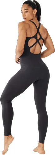 Vista 4 de LOVESOFT Body sin mangas para mujer, overol de baile, sin espalda, bodycon, para entrenamiento, yoga