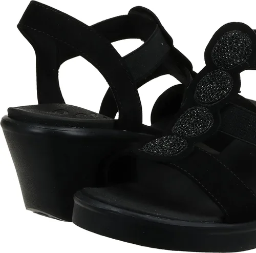 Vista 4 de Skechers Cali Rumble On - Sandalias de cuña Camp Glam para mujer