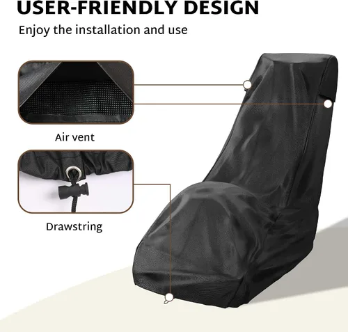 Vista 3 de iBirdie Cubierta impermeable para cortacésped de 12, 13, 14, 15 pulgadas, resistente a la intemperie 600D, resistente a la intemperie, resistente a