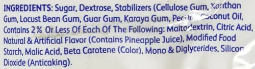Vista 3 de Dole Soft Serve Mix piña, 4.40 libras Pineapple soft serve mix with sweet, tropical fruit flavor; just add water for smooth frozen treats or soft