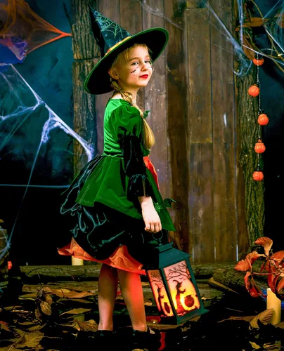 Vista 4 de Disfraz de bruja para niñas, disfraz de araña para niños, disfraz de araña de Halloween