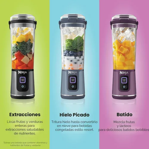 Vista 9 de Ninja Blast Portable Blender, Cordless, 18oz Vessel, Tinted Pink, BC151PK USB-C recargable, mezcla inalámbrica en cualquier lugar. BlastBlade Rosa