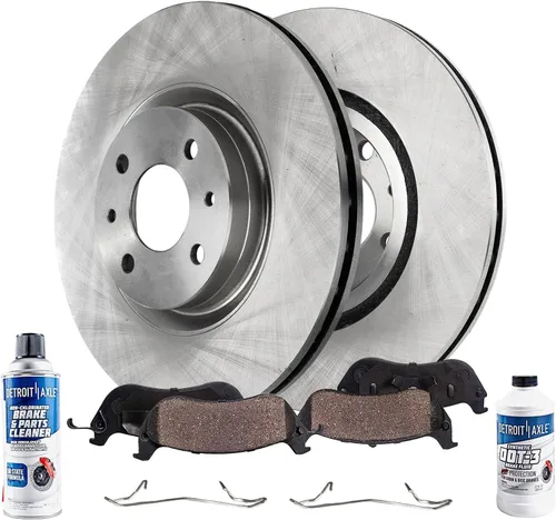 Vista 17 de Detroit Axle - Kit de freno delantero de 6 piezas para Honda CR-V 2002, 2003, 2004, rotores de freno de disco, pastillas de freno de cerámica