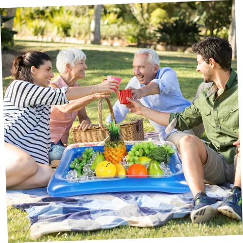 Vista 3 de Barras inflables para servir, bandejas inflables para servir ensaladas, bufé de hielo, soporte para bebidas y alimentos para interiores