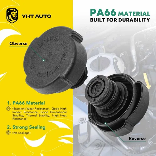 Vista 2 de YHTAUTO Tanque de expansión del depósito de desbordamiento de recuperación de refrigerante del motor W/tapa y sensor presurizados para BMW X3 X5