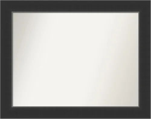 Vista 271 de Amanti Art Espejo personalizado, espejo de baño negro Astor, espejo de pared o espejo de tocador de baño sobre el fregadero (25 x 25 pulgadas)