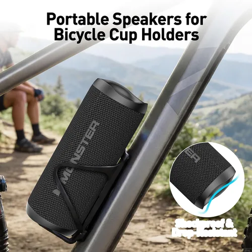 Vista 6 de Monster Altavoz Bluetooth, Altavoces Bluetooth Inalámbricos Portátiles para Exteriores, 60W Estéreo Verdaderamente Inalámbrico IPX8 Impermeable