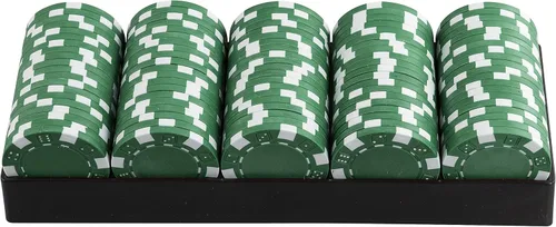 Vista 2 de Fichas de póquer estilo casino de 0.41 oz Reemplazos de fichas de póquer Negro