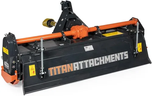 Vista 10 de Titan Attachments enganche de 3 puntos, accesorio de cultivador rotativo de 48" para tractores Cat 1, acabado en carbón, cultivador impulsado por