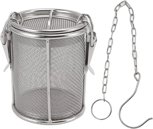 Vista 7 de Infusor de bolas de té de acero inoxidable 304, colador multifuncional para condimentos con gancho de cadena extendido, ideal para hacer té y cocinar