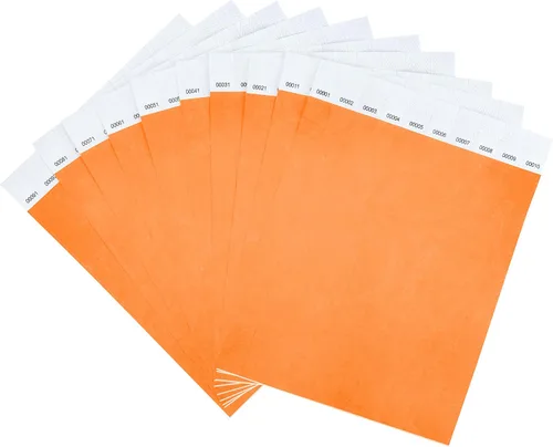 Vista 7 de DGBDPACK 100 pulseras de 1 a 100 números consecutivos, impermeables, a prueba de desgarros, pulseras de admisión, entradas (azul)