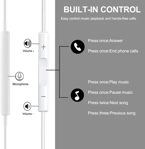 Vista 8 de Auriculares USB C con micrófono para iPhone 17, 16, 15 Pro Max, paquete de 3