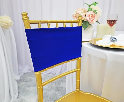 Vista 16 de (10 bandas elásticas de elastano de 7 x 13 pulgadas, de doble capa, lazos elásticos de licra para silla, lazos para bodas, fiestas, banquetes