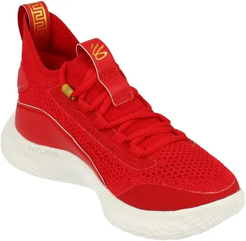 Vista 4 de Under Armour Curry 8 CNY GS Tenis de baloncesto 3024036, Estampado en negro