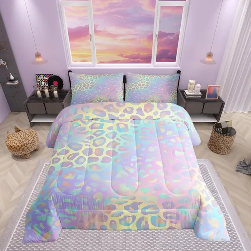 Vista 31 de Lindo Juego de Edredón de Elefante Juego de Ropa de Cama de Animales de Dibujos Animados para Niños Niñas Mujeres Adultos Edredón de Hojas