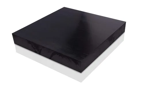 Vista 2 de Hoja de plástico de copolímero Delrin/Acetal negro 1" x 6" x 6