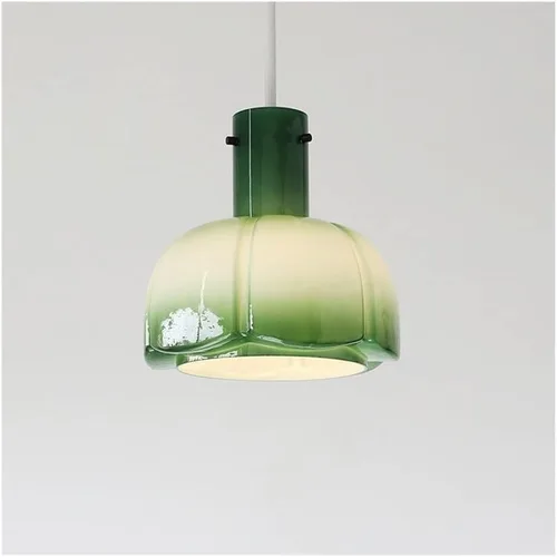 Vista 8 de Lámpara colgante de cristal retro, decoración rústica de casa de campo, lámpara colgante para comedor, dormitorio, sobre el fregadero, isla de Beige