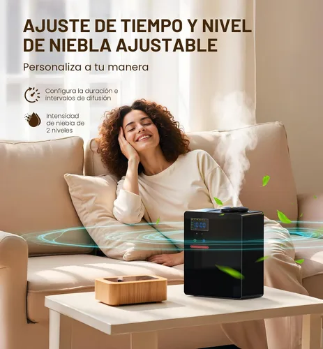 Vista 3 de Difusor de aceite esencial sin agua de 5000 pies cuadrados de cobertura para hogar grande, hotel u oficina, máquina difusora de aroma de aire frío