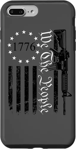 Vista 12 de iPhone 16 We The People - Funda patriótica con la bandera de Estados Unidos AR15 Pro Guns