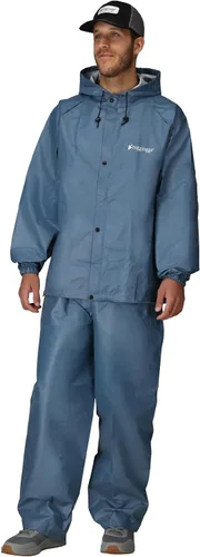 Vista 8 de FROGG TOGGS Traje de lluvia Pro Lite para hombre, chaqueta impermeable y Azul